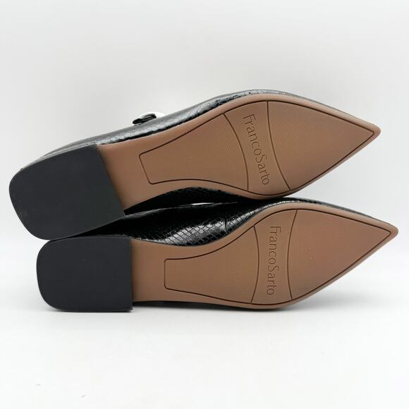 Franco Sarto Womens Nalin Mary Jane Flats US 8 M EU 38.5 Black Snake Print NIB - Picture 11 of 12